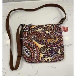 Relic Crossbody Purse Paisley Multi Compartment Front Wallet Section NEW